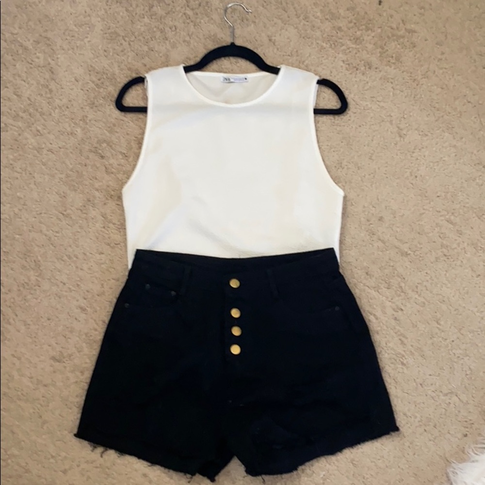 Zara Basic White Crop